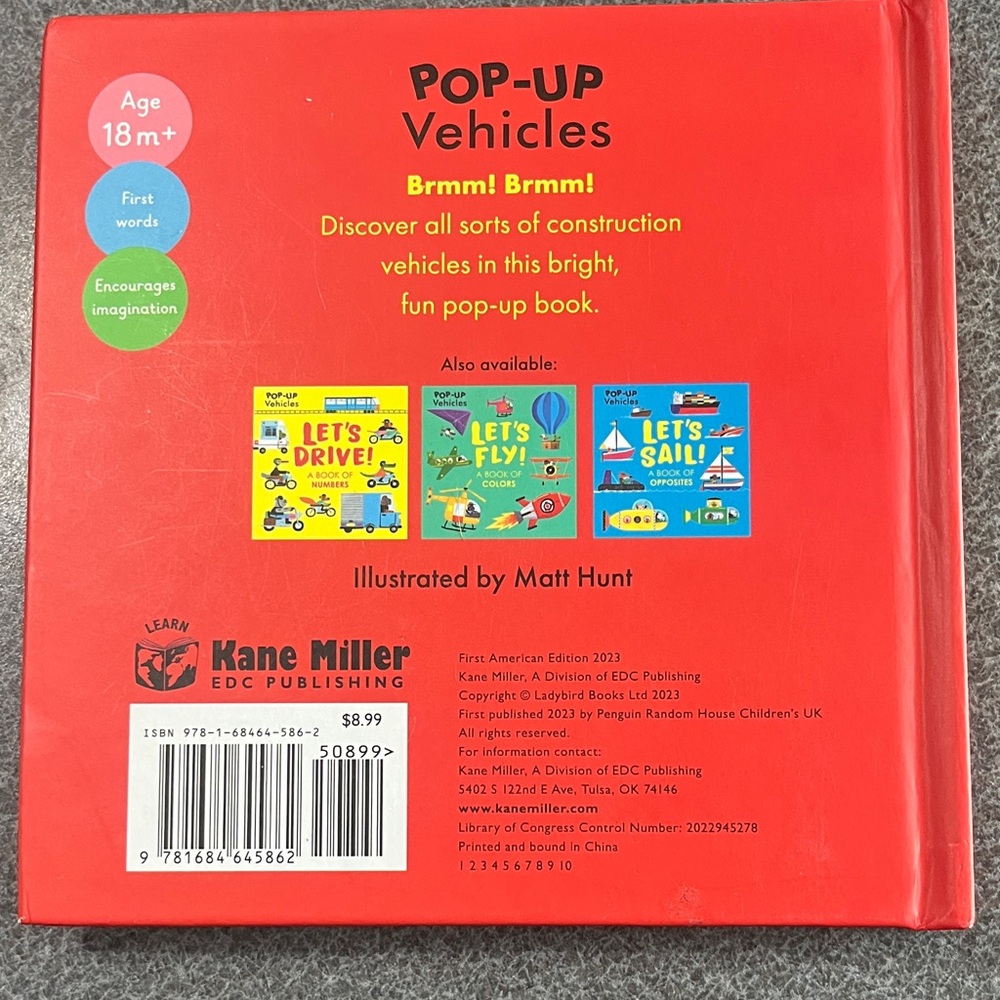 Let's Dig! Pop-Up Vehicles Book - Red - Picture 3 of 10